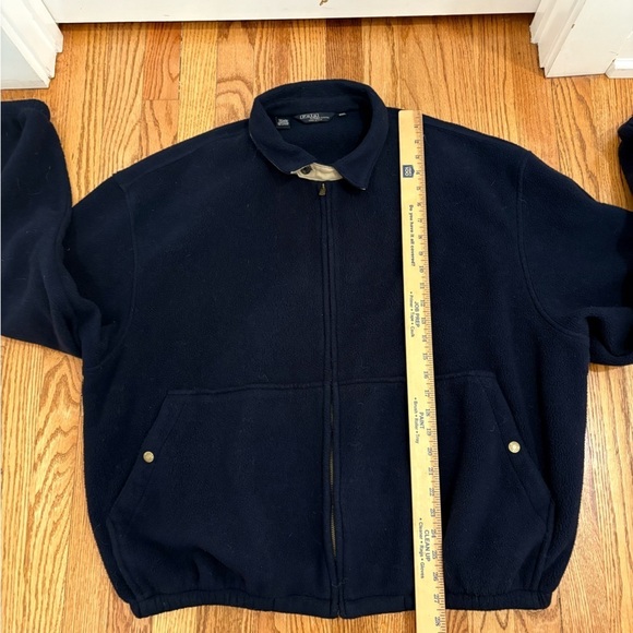 Polo Ralph Lauren Mens Fleece Jacket Blue Full Zip Mock Neck Size XXL - Picture 5 of 6